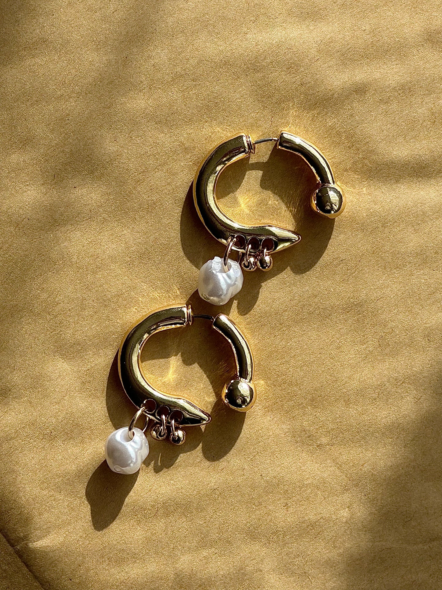 Freshwater Pearl Hoops