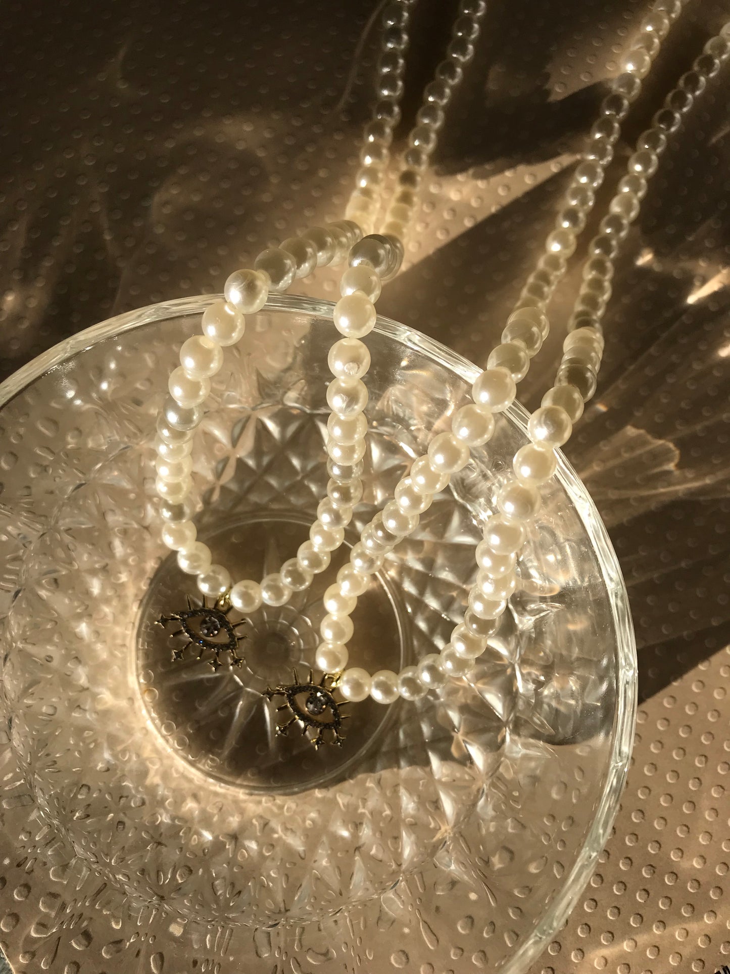 Bad Vibes Get Off of Me Pearl Necklace